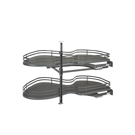 Rev-A-Shelf Steel, Orion Gray, 39 in W, 24.5 in H, 21.75 in D, 21.75 in L, Orion Gray 5372-21-FOG-R